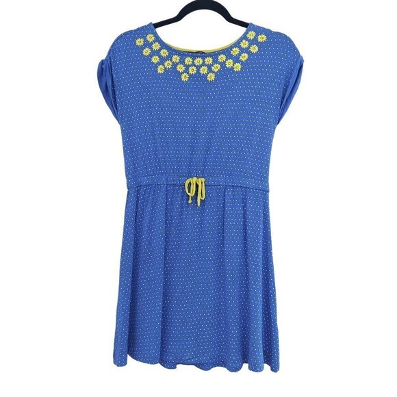 Tommy Hilfiger Girl's Short Sleeve Embroidered Polka Dot A-line Dress - Picture 1 of 6